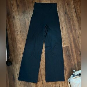 Brandy Melville Wide Leg Foldover Yoga Pants Navy Blue